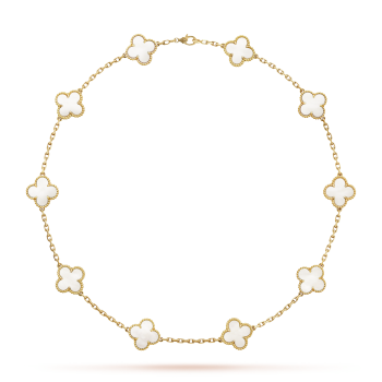 CLOVER DELUXE HALSKETTE | WEISS