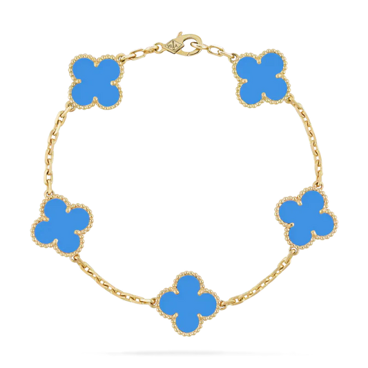 Blumen Schönheit Armband | Hellblau