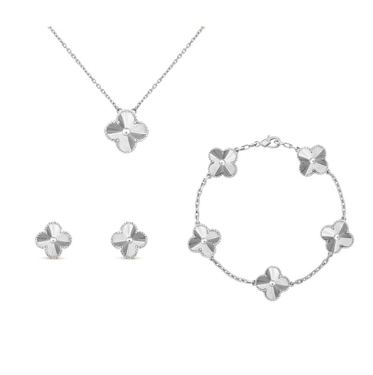 Silber Serenity | Kleeblatte-Set