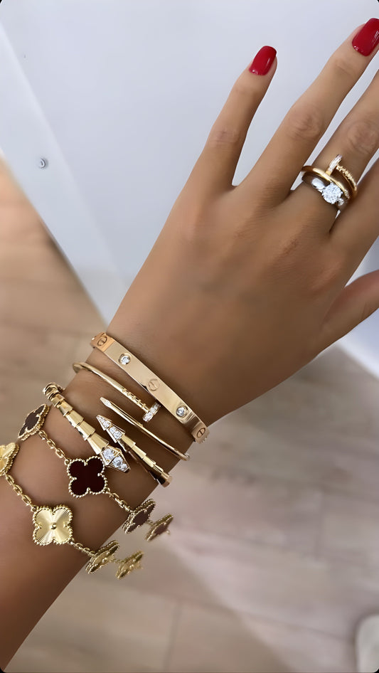 LUXUS-GOLDENER SCHWARZ | ARMBAND-SET