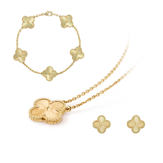 Celeste Kleeblatt-Set | Gold