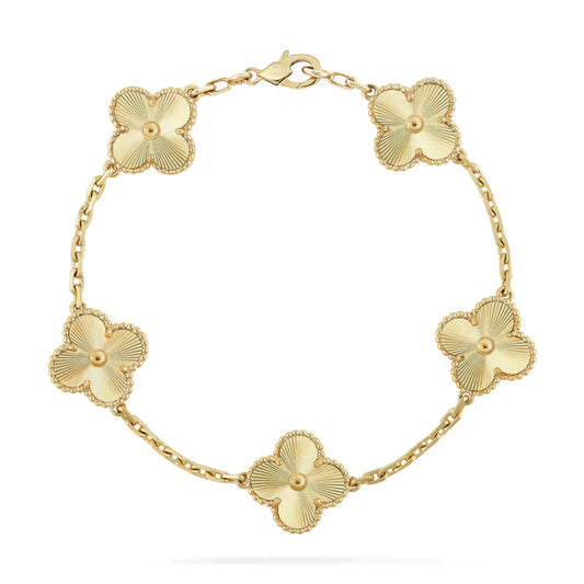Blumen Schönheitsarmband | Gold