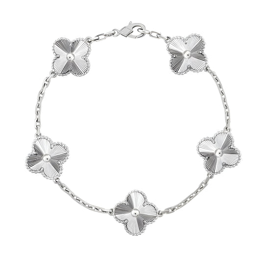 Blumenmotive Schmuckarmband | Silber